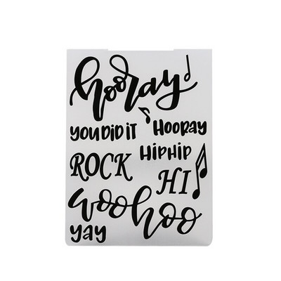 Aomily 10,5 x 14,5 cm 3D reljeefne kaust Läbipaistev reljeefne plastplaadid Disain INS-i DIY paberilõikamisvormide jaoks Scrapbooking