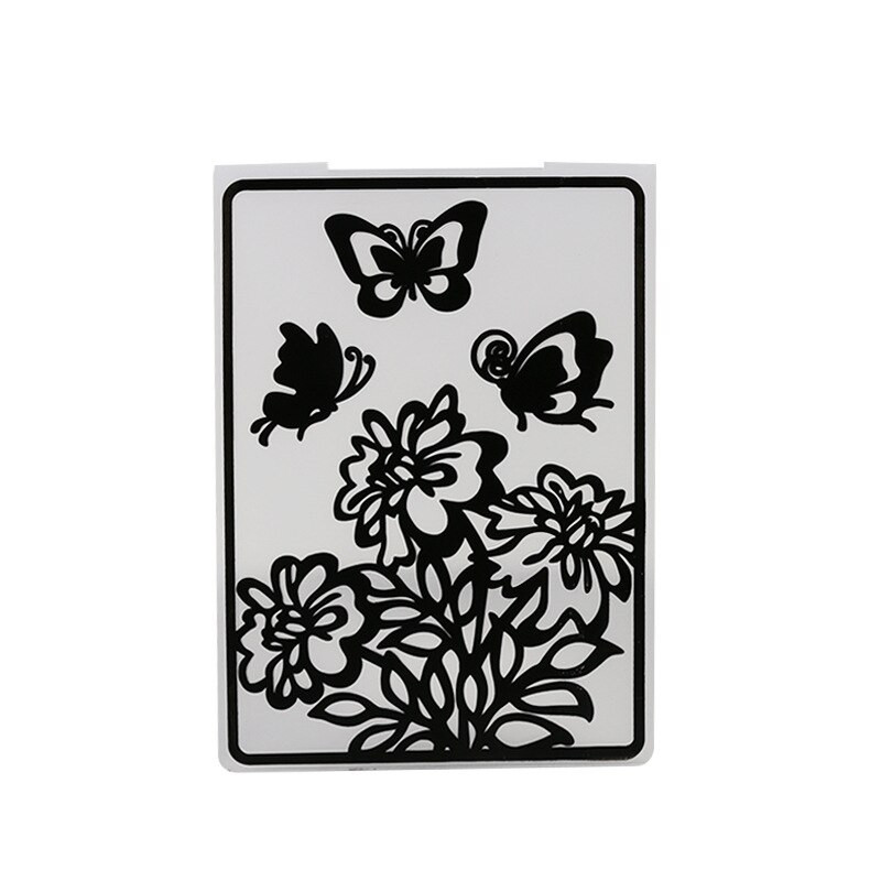 Aomily 10,5 x 14,5 cm 3D reljeefne kaust Läbipaistev reljeefne plastplaadid Disain INS-i DIY paberilõikamisvormide jaoks Scrapbooking