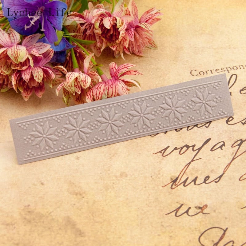 Litši Life Flower reljeefne kausta šabloon šabloon meisterdamise väljalõigete albumi albumikaardile käsitöö kaunistamiseks