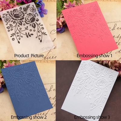 3D roosiga reljeefne kausta mall Väljalõigete album DIY kaardid Tööriistad Reljeef