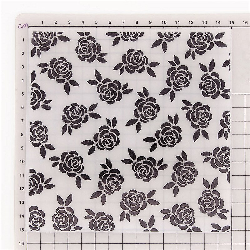 15x15 Flower Pupoljak Reljefne mape Plastične Halloween Scrapbooking DIY predložak Torta od fondanta Foto album Izrada božićnih čestitki