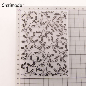 Chzimade Scrapbooking Пластмасови релефни папки Листа Дизайн Направи си сам Изработка на хартиени картички Шаблон за шаблон Декорация