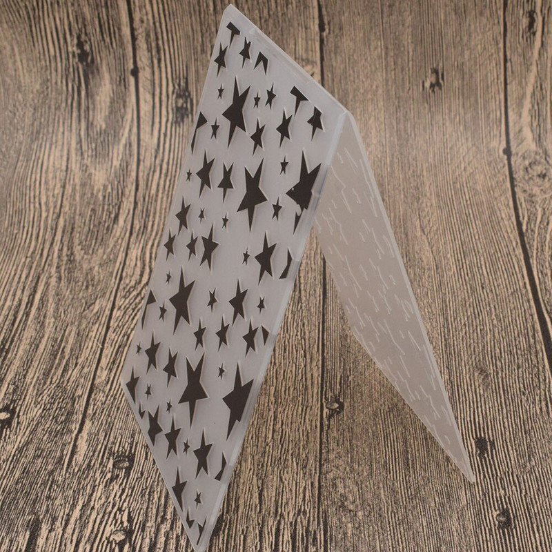 Αστέρι Πλαστικό ανάγλυφο Φάκελο Scrapbooking Χαρτί Κάρτα Κατασκευής Πρότυπο χειροτεχνίας DIY Διακόσμηση άλμπουμ φωτογραφιών
