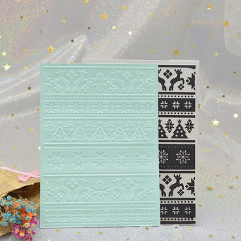 Χριστουγεννιάτικο μοτίβο τρισδιάστατοι ανάγλυφες φάκελοι για DIY Scrapbooking Χάρτινη Κάρτα Κατασκευής Χειροτεχνίας Πλαστικό Πρότυπο Στένσιλ για Ανάγλυφο