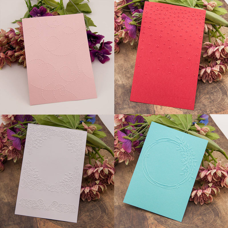 6 Σχέδια Χαρτί ανάγλυφο Πρότυπο Χαρτοκάρτες για Scrapbooking Craft Card Making DIY Photo Album Στολίδι Γάμος 1 ΤΕΜ.