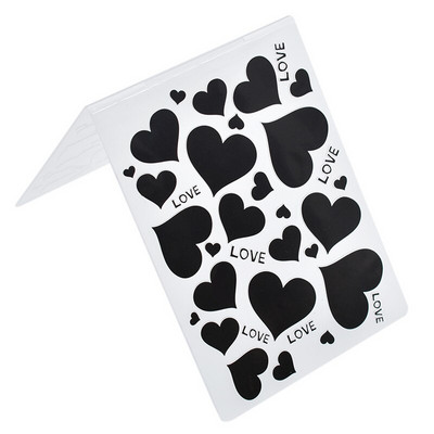 Plastična mapa s reljefnim lišćem u obliku srca Ljubavni predložak DIY ručno rađene kartice za spomenare