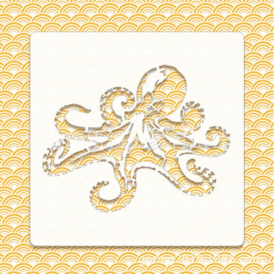 1vnt Animacinių filmų jūrinių gyvūnų trafaretai, tapybos šablonai, įspausti „pasidaryk pats“ amatų žurnalo iškarpų kūrimo priedai tuščiaviduriai šablonai