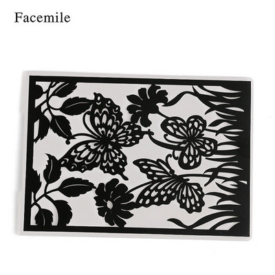 Facemile 1PCS Plastic Template Embossing Folder For Scrapbooking Photo Album Paper Card Card Craft Card Making Wedding Decoration