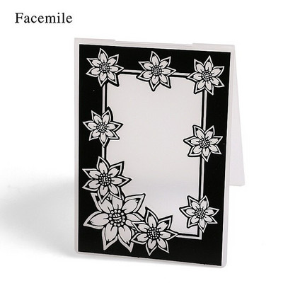 Facemile 1PCS Plastic Template Embossing Folder For Scrapbooking Photo Album Paper Card Card Craft Card Making Wedding Decoration