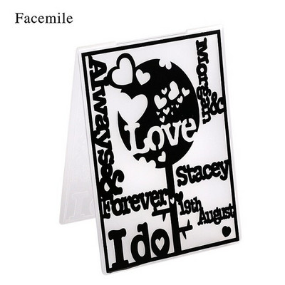Facemile 1PCS Plastic Template Embossing Folder For Scrapbooking Photo Album Paper Card Card Craft Card Making Wedding Decoration