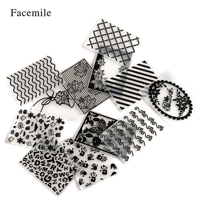Facemile 1PCS Plastic Template Embossing Folder For Scrapbooking Photo Album Paper Card Card Craft Card Making Wedding Decoration