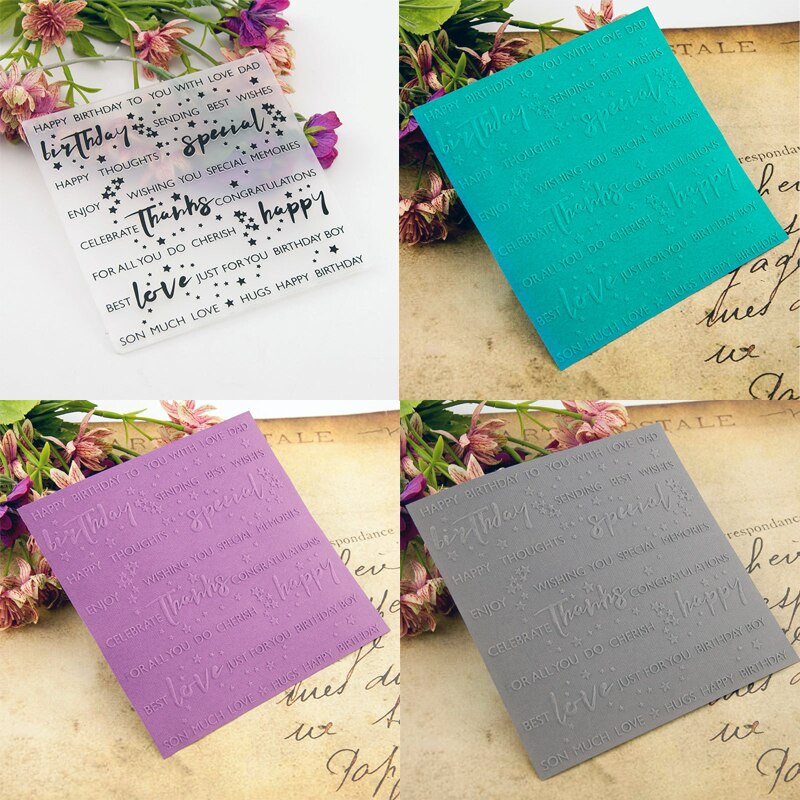 Μοτίβο γραμματοσήμων με ανάγλυφη πλαστική ανάγλυφη θήκη για χριστουγεννιάτικο πρότυπο Scrapbooking και άλλες χάρτινες χειροτεχνίες