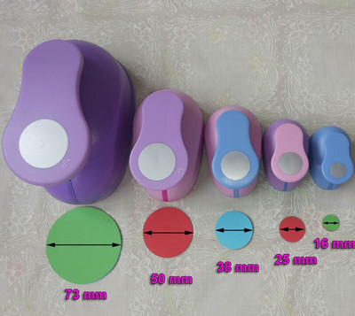 5 cm 3,8 cm 2,5 cm Apvalios formos rankdarbių štampavimo rinkinys vaikams rankinis „pasidaryk pats“ skylučių štampavimas „Cortador de papel de scrapbook“