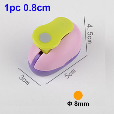 5 cm 3,8 cm 2,5 cm Apvalios formos rankdarbių štampavimo rinkinys vaikams rankinis „pasidaryk pats“ skylučių štampavimas „Cortador de papel de scrapbook“