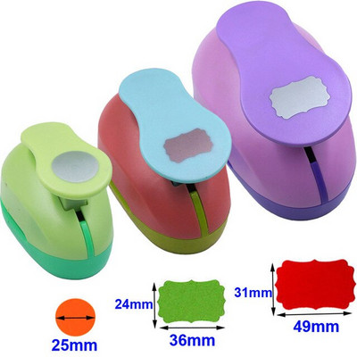 5 cm 3,8 cm 2,5 cm Apvalios formos rankdarbių štampavimo rinkinys vaikams rankinis „pasidaryk pats“ skylučių štampavimas „Cortador de papel de scrapbook“