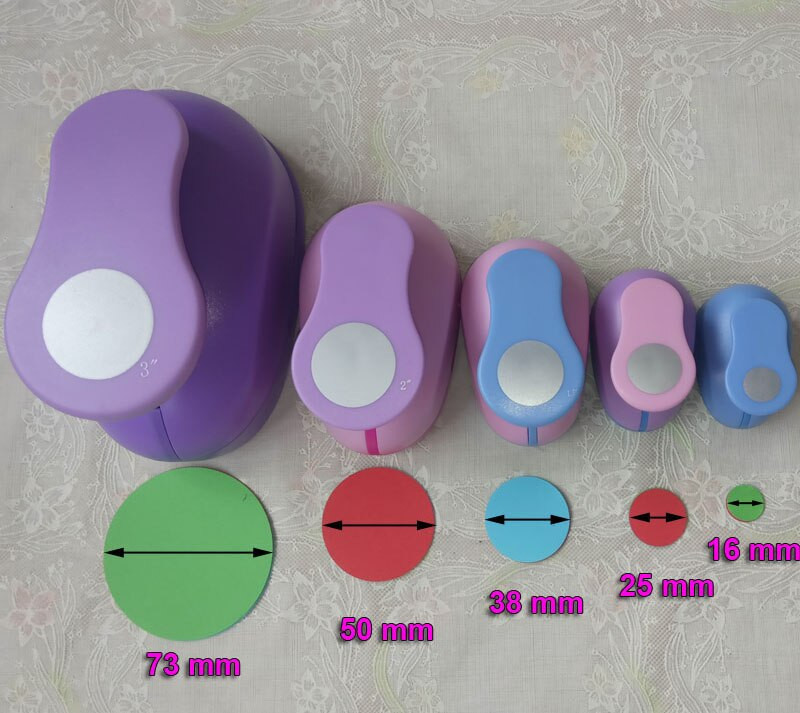 5 cm 3,8 cm 2,5 cm Apvalios formos rankdarbių štampavimo rinkinys vaikams rankinis „pasidaryk pats“ skylučių štampavimas „Cortador de papel de scrapbook“