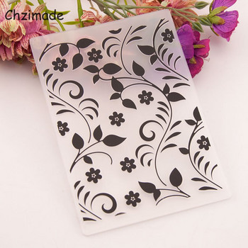 Chzimade Flower Scrapbooking Пластмасови релефни папки за изработка на картички Направи си сам Шаблон за хартиен шаблон Декорация на дома