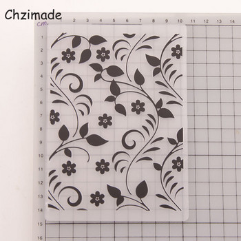 Chzimade Flower Scrapbooking Πλαστικά Ανάγλυφα Φάκελοι για Card Making Diy Paper Stencil Template Διακόσμηση σπιτιού