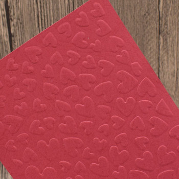 Печати със сърца Пластмасов релефен шаблон за папка за скрапбукинг Фотоалбум Изработка на хартиени картички Декорация