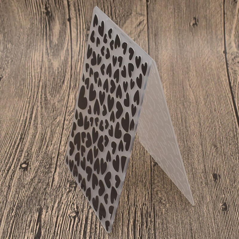 Heart Stamps Πλαστικό ανάγλυφο πρότυπο φακέλου για Scrapbooking άλμπουμ φωτογραφιών Διακόσμηση χαρτί κατασκευής κάρτας