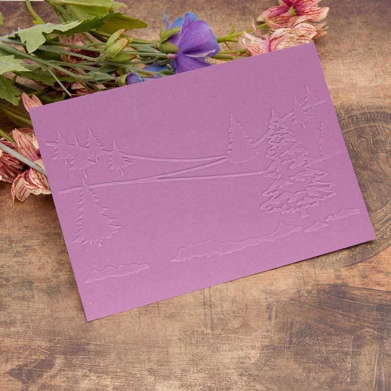 Plastikust reljeefne mall 3D-jõulupuu reljeefsed kaustad scrapbooking DIY kinkekaartide käsitöö kaunistustarvikute valmistamiseks