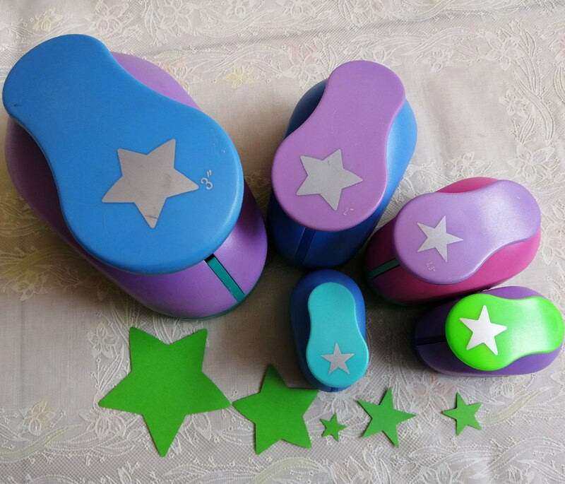 1,5–7,0 cm viieharuline tähekujuline perforaator paberist perforaatorid scrapbooking augustaja DIY käsitsi valmistatud paberilõikur EVA vahtstants