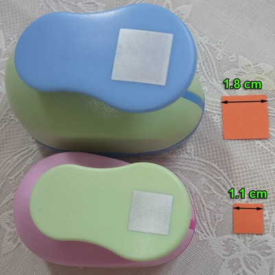 Δωρεάν αποστολή 18 χιλιοστά-53 χιλιοστά τετράγωνου σχήματος διάτρηση χειροτεχνίας Scrapbooking School DIY Χαρτοκόπτης αφρός EVA Γεωμετρία Τρύπες