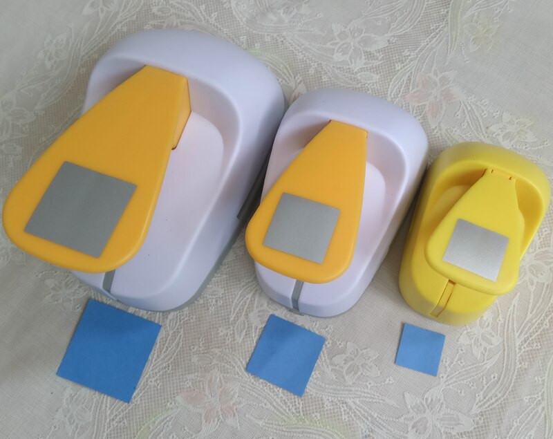 Δωρεάν αποστολή 18 χιλιοστά-53 χιλιοστά τετράγωνου σχήματος διάτρηση χειροτεχνίας Scrapbooking School DIY Χαρτοκόπτης αφρός EVA Γεωμετρία Τρύπες