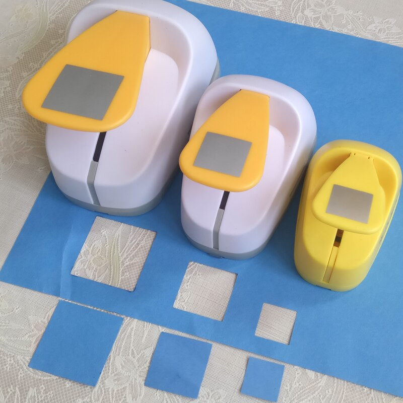 Δωρεάν αποστολή 18 χιλιοστά-53 χιλιοστά τετράγωνου σχήματος διάτρηση χειροτεχνίας Scrapbooking School DIY Χαρτοκόπτης αφρός EVA Γεωμετρία Τρύπες