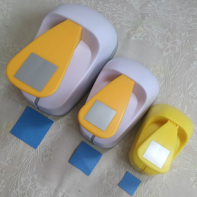 Δωρεάν αποστολή 18 χιλιοστά-53 χιλιοστά τετράγωνου σχήματος διάτρηση χειροτεχνίας Scrapbooking School DIY Χαρτοκόπτης αφρός EVA Γεωμετρία Τρύπες