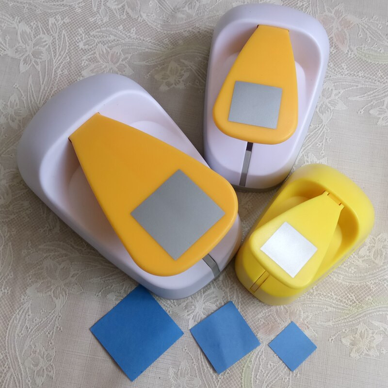 Δωρεάν αποστολή 18 χιλιοστά-53 χιλιοστά τετράγωνου σχήματος διάτρηση χειροτεχνίας Scrapbooking School DIY Χαρτοκόπτης αφρός EVA Γεωμετρία Τρύπες