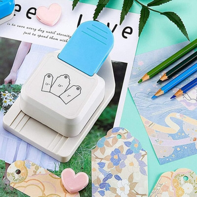 3 in 1 Tag Puncher Gift Tag Paper Punches Bookmark Punching Machine Gift Tag Cutter Label Punch Craft Tag Paper Puncher