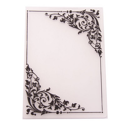 Flowers Border Plastic Embossing folders Template for DIY Scrapbooking Crafts Making Photo Album Card Holiday Decoration