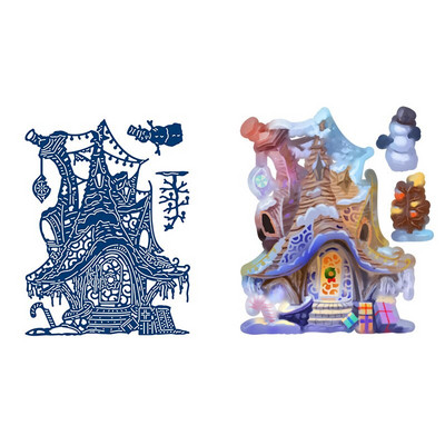 Χριστουγεννιάτικα παπούτσια Snowflake Snowman Παπούτσια κοπής μετάλλων Diy Scrapbooking Craft Stencil Photo Decor Χειροποίητη διακόσμηση