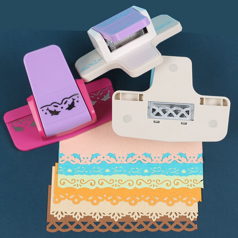 Floral Lace Edge Embossers Hole Punch Embossing Device Tool for Paper Scrapbooking Gift Card Child Kids DIY Crafts