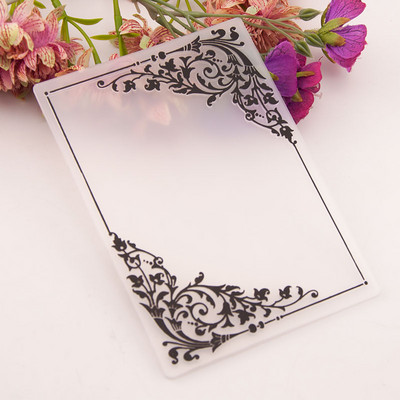 Flowers Border Plastic Embossing folders Template for DIY Scrapbooking Crafts Making Photo Album Card Holiday Decoration