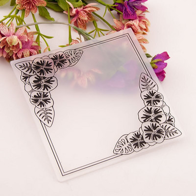 15x15cm Rainbow Heart Plastic Embosser Stencil DIY Embossing Folders 2022 For Card Making Supplies Paper Craft Scrapbooking