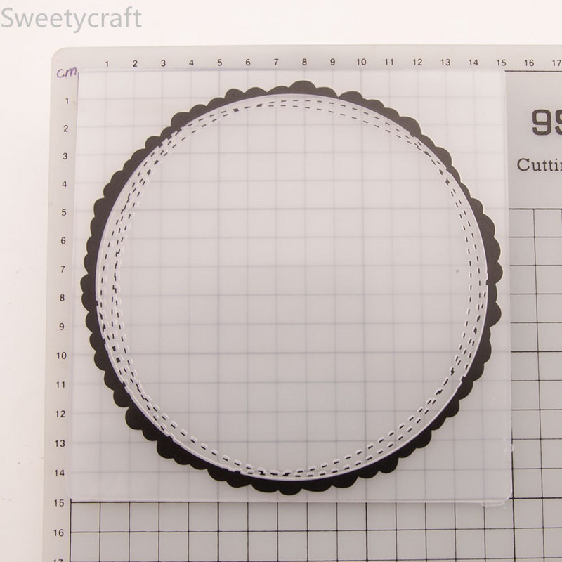 15x15cm Rainbow Heart Plastic Embosser Stencil DIY Embossing Folders 2022 For Card Making Supplies Paper Craft Scrapbooking