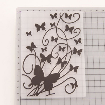 Пластмасови релефни папки с пеперуди Шаблон за фон за DIY Scrapbooking Занаяти Изработка на фотоалбум Картичка Празнична украса