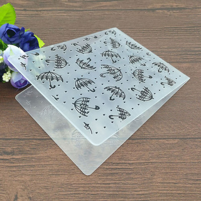 DIY Umbrella Embossing Folders Collection of White Folders for Scrapbook Folder for Scrapbook DIY Album Card Plastic Template