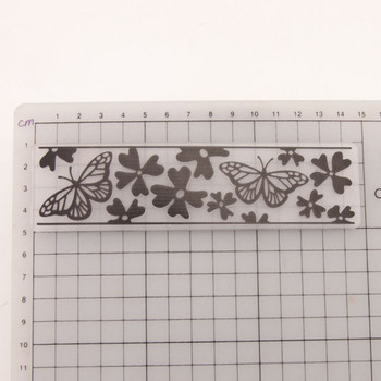 Пеперуда Цвете Пластмасова релефна папка Направи си сам Шаблон за изработка Скрапбук Хартиена карта Фотоалбум Изработка на торта с фондан K0AB