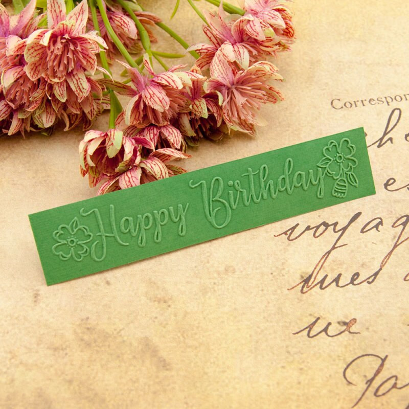 Χρόνια πολλά Πλαστικά Scrapbooking Ανάγλυφα Φάκελοι Πρότυπο Χάρτινη Κάρτα χειροτεχνίας Φτιάχνοντας άλμπουμ Ανθόσημα διακοσμητικά γραμματόσημα