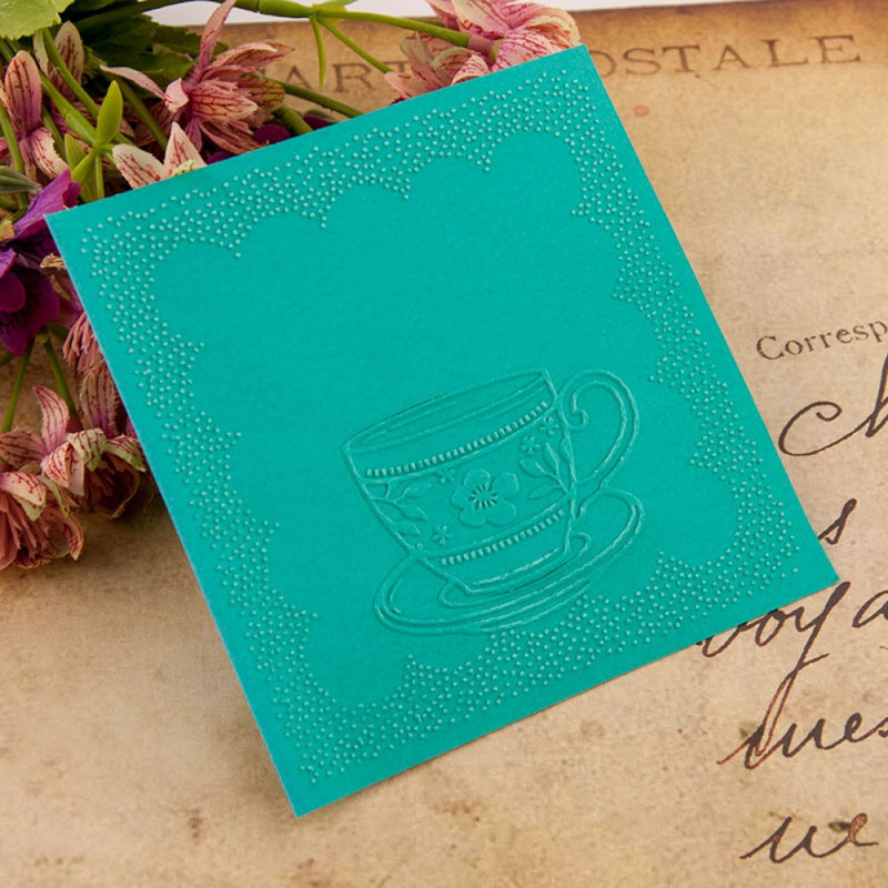 Κύπελλο πλαστικό ανάγλυφο φάκελος DIY Scrapbooking άλμπουμ Κάρτα κοπής Μήτρες Πρότυπο χειροτεχνίας DIY Διακόσμηση κάρτας Κάνοντας διακόσμηση γάμου