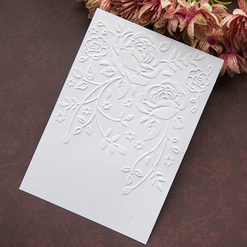 Сватбена украса Фотоалбум Декор Цветен шаблон Направи си сам Скрапбукинг Пластмасови релефни папки 1 бр. Изработка на хартиени картички