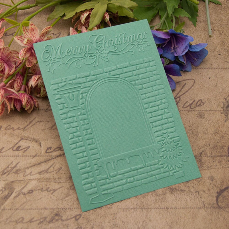 Λεύκωμα Καλά Χριστούγεννα DIY Λάμπα δρόμου Windowsill Δέντρο Scrapbooking Πλαστικό ανάγλυφο Φάκελος για Χάρτινο άλμπουμ φωτογραφιών