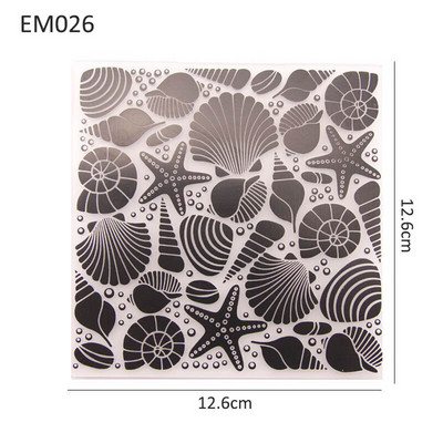 1 vnt. plastikiniai trafaretai amatų popierinių kortelių gamyba. Šablonų įspaudimas Daugiafunkciniai reljefiniai aplankai „Pasidaryk pats“ nuotraukų albumo dekoravimo įrankis