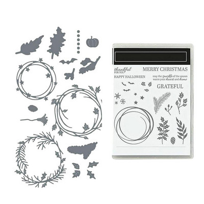 Karácsonyi Halloween Virágos Átlátszó Bélyegző Vágó műanyag sablon Kézműves Papírkártyák készítése Dekoratív Papírsablon