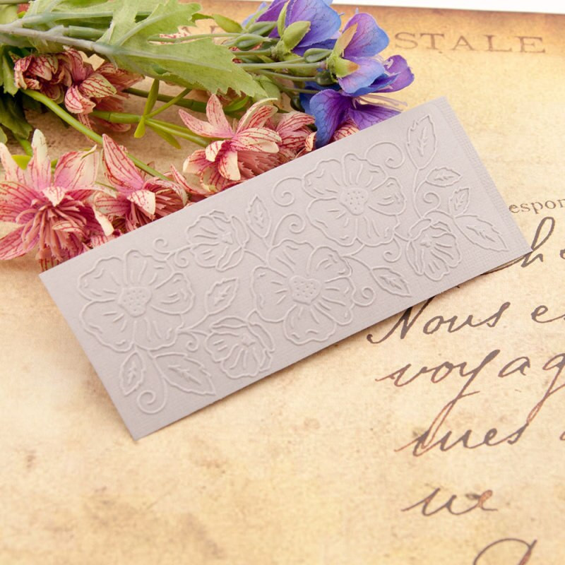 2021. aasta uued lilledega trükitud plastikust reljeefsed kaustad paberist käsitöökaartide valmistamise dekoratiivtarvikute jaoks.