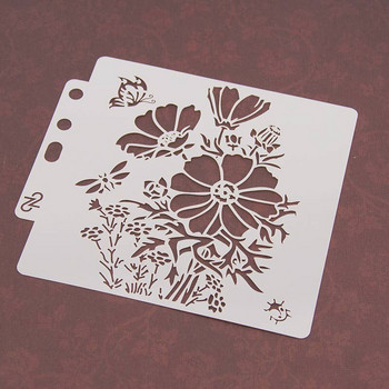 1 τεμ Στένσιλ για DIY Craft Scrapbooking Journal Πρότυπο Ζωγραφικής Διάτρητο Ανάγλυφο άλμπουμ Χαρτί κάρτα επαναχρησιμοποιήσιμη κοίλο πρότυπο