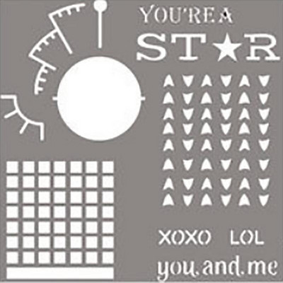 1 τεμ Στένσιλ για DIY Craft Scrapbooking Journal Πρότυπο Ζωγραφικής Διάτρητο Ανάγλυφο άλμπουμ Χαρτί κάρτα επαναχρησιμοποιήσιμη κοίλο πρότυπο